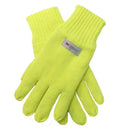 Dents 3M Thinsulate Fluro Yellow Gloves - Hi Vis Knitted Winter Snow/Ski Fleece Gloves