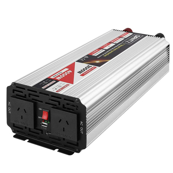 Power Inverter 2000W or 4000W Pure Sine Wave 12V-240V Camping Boat Caravan