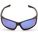 Dirty Dog Hood Satin Black/Grey-Blue Mirror Polarised Men's Sports Sunglasses
