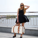 Slimbridge Garment Bags 2 in 1 Hanging Suit Convertible Travel Duffle Beige