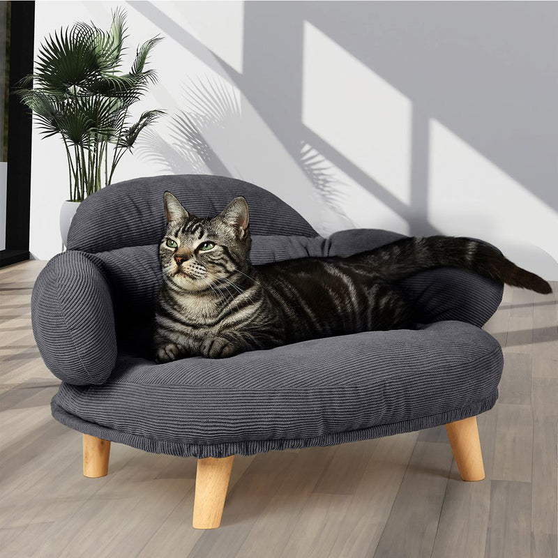 Pawz Elevated Pet Dog Cat Bed Sofa Couch Kitten Lounge Raised Sofa Bed 70cm