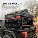 San Hima Universal Ute Tub Rack Steel 3mm + Pair Recovery Tracks Board Black