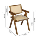 Levede 6x Armchair Dining Chair Wicker Wooden Chairs Rattan Accent Lounge Seat