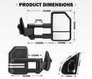 San Hima Extendable Towing Mirrors Gen2 for Mazda BT50 BT-50 TF Series JUL 2020-On