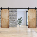 4m Antique Classic Style Double Sliding Barn Door Hardware Track Roller Kit