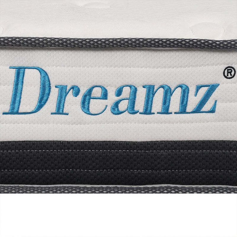 Dreamz Pocket Spring Mattress HD Foam Medium Firm Bedding Bed Top Queen 21cm