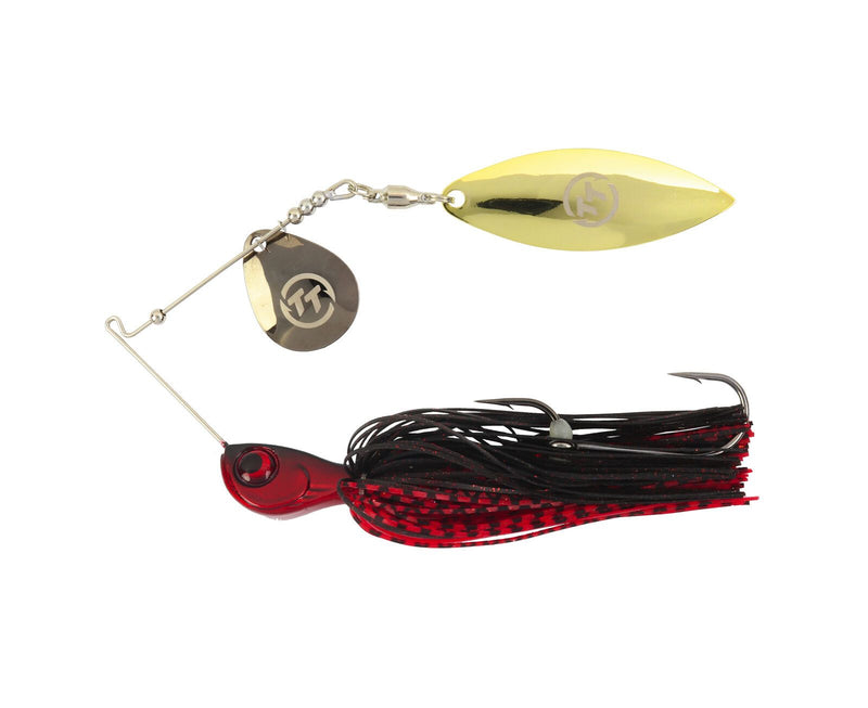 TT Lures 1/4oz Vortex+ Spinnerbait Fishing Lure - RED NIGHTMARE