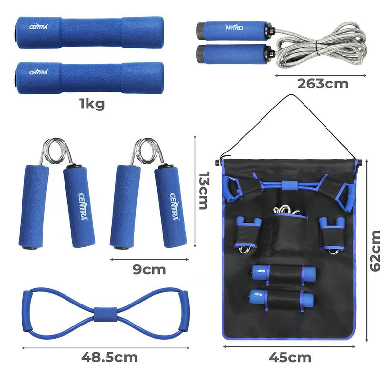 Centra Resistance Bands Set Dumbbell Jumping Rope Hand Grip Strengthener Fitness