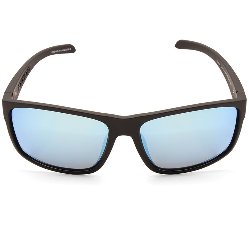 Dirty Dog Blast XL Satin Black-Grey/Ice Blue Mirror Polarised Men's Sunglasses