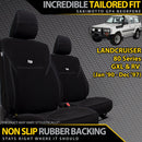 Razorback 4x4 GP4 Standard Neoprene 2x Front Seat Covers suitable for a Toyota Landcruiser 80 Series GXL & RV