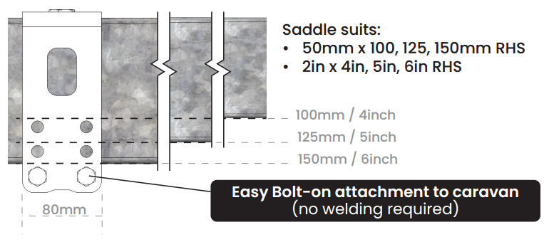 Gripsport Universal Cross Member (UCM) - 660mm