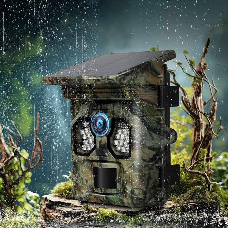 Kvenland Solar Hunting Camera 48mP 4K Wildlife Trail Game Cam 64GB Card Outdoor