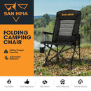 San Hima Luxury Folding Camping Chair Portable Outdoor Thick Padding With Storage Bag