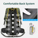 50L Waterproof Travel Backpack Rucksack Black
