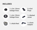 Flat Out Sullage Hose 9mx25mm