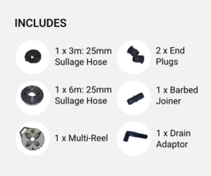 Flat Out Sullage Hose 9mx25mm