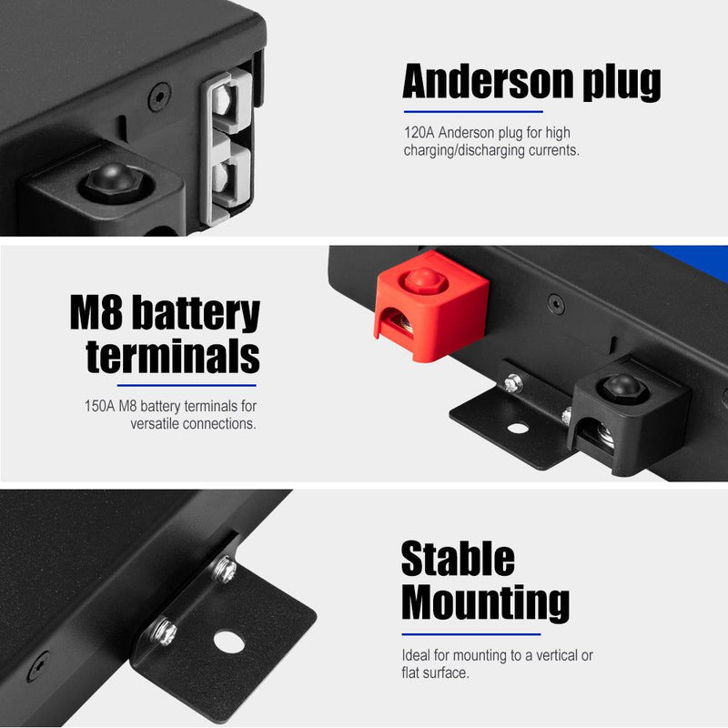 ATEMPOWER 100Ah 12V Slimline Lithium Battery LiFePO4 Deep Cycle Battery