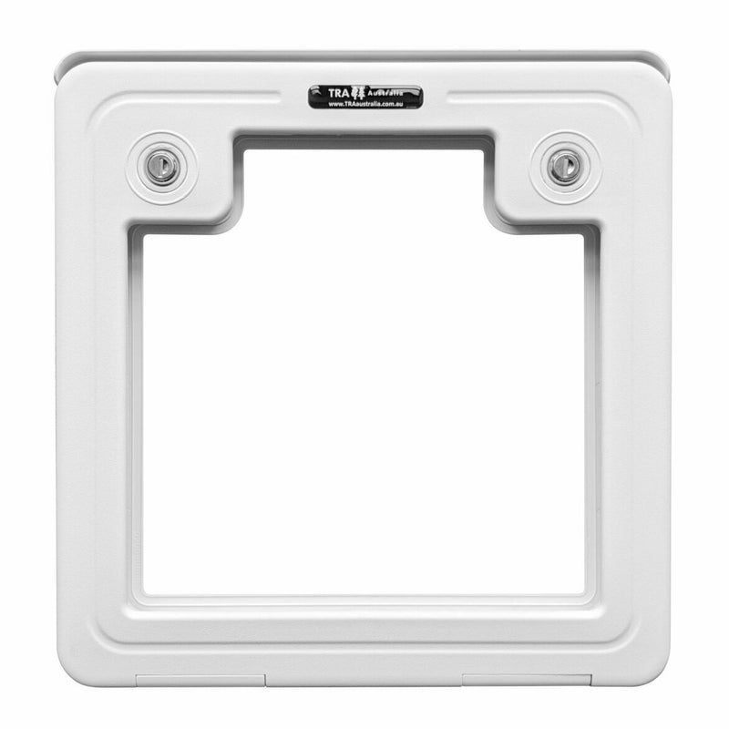 White Caravan Access Service Door