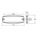 Narva 91708 9-33 Volt Model 17 LED Rear End Outline Marker Lamp (Red)