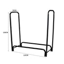 Firewood Storage Rack Fireplace Tool Wood Holder 300kg Heavy Duty 123X33X126cm