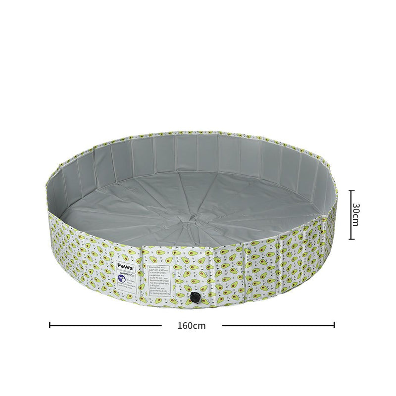 Pawz 160cm Portable Pet Swimming Pool Dog Washing Bath Tub Outdoor Foldable