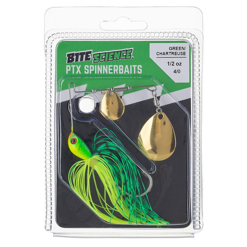 Bite Science 1/2oz PTX Spinnerbait Lure - Green / Chartreuse