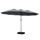 Centra Big Patio Umbrella Twin Outdoor Garden Pool Sun Shade Stand Double-Sided