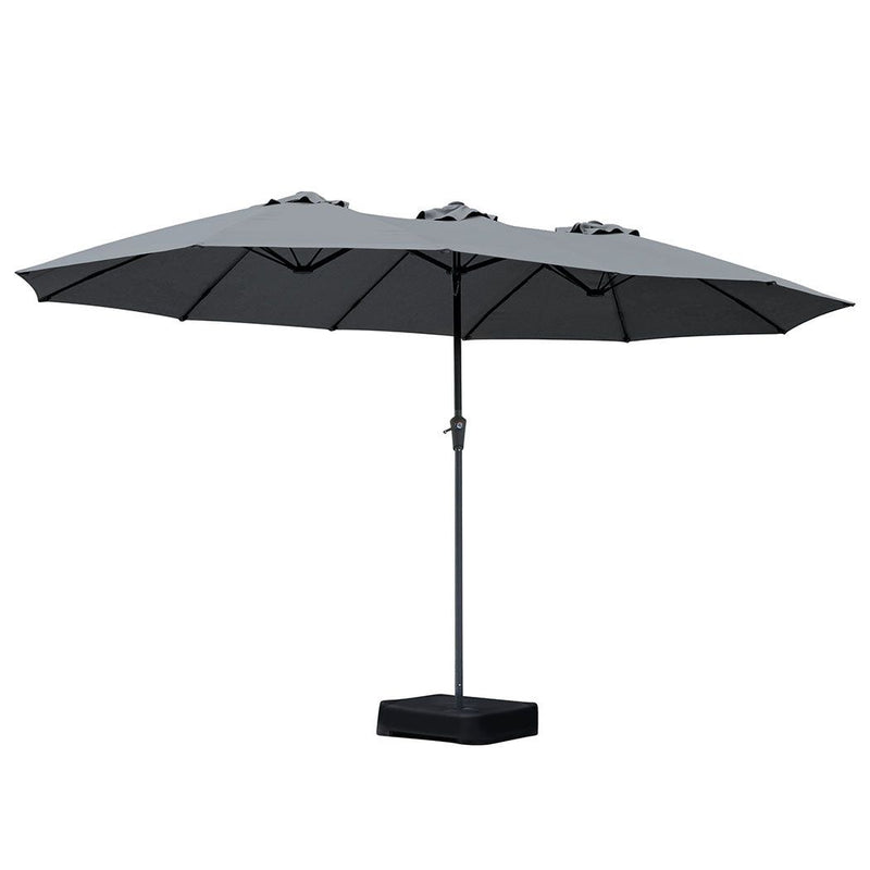 Centra Big Patio Umbrella Twin Outdoor Garden Pool Sun Shade Stand Double-Sided
