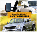 Pair Extendable Towing Mirrors Gen1 for Holden Rodeo 2003-2008 Black