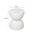 Levede Side Table Terrazzo Coffee End Tables Hourglass Magnesia Stool Stand 40cm