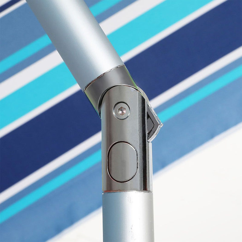 Centra 2.2m Outdoor Beach Umbrella Tilting Patio Tropical Shelter Parasoll Blue