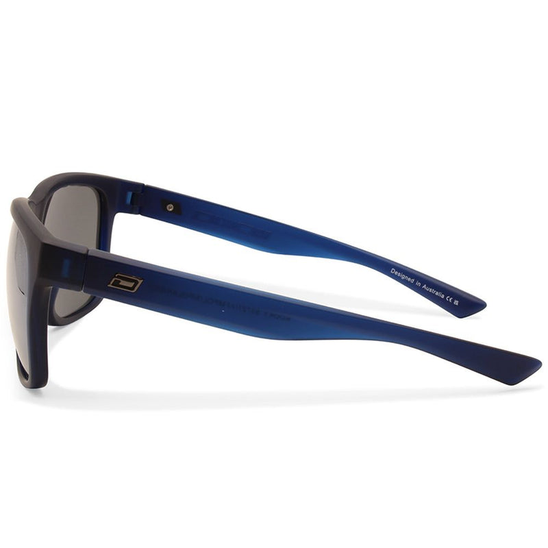 Dirty Dog Kooky Satin Blue/Grey Silver Mirror Polarised Unisex Sunglasses