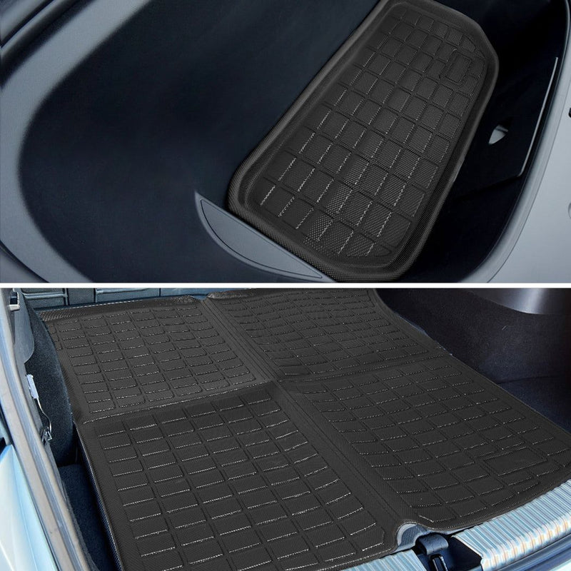Manan Tesla Model Y Floor Mats Front Rear Trunk Anti-Slip 2020-2022 Car Carpets