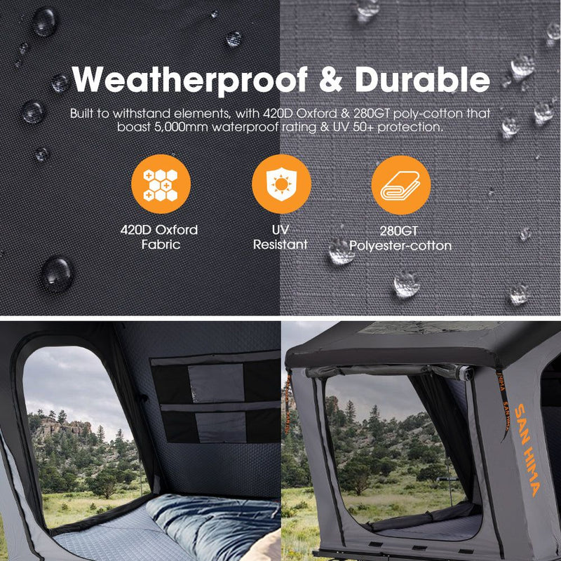 San Hima Kalbarri Gen 2 Roof Top Tent Hardshell With Ladder Camping 4WD 4x4