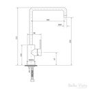 Bella Vista SM02-R90GN-BLK 'Raco' Round Kitchen Sink Mixer