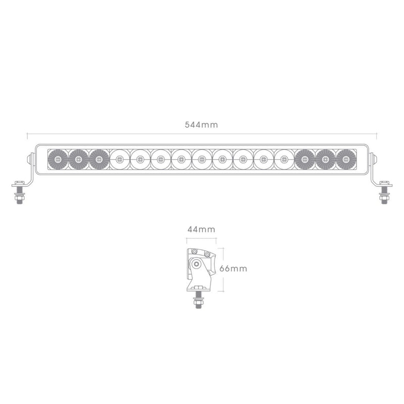 Big Red Gear 20" LED Light Bar, 45W, 4500 Lumens, Single Row