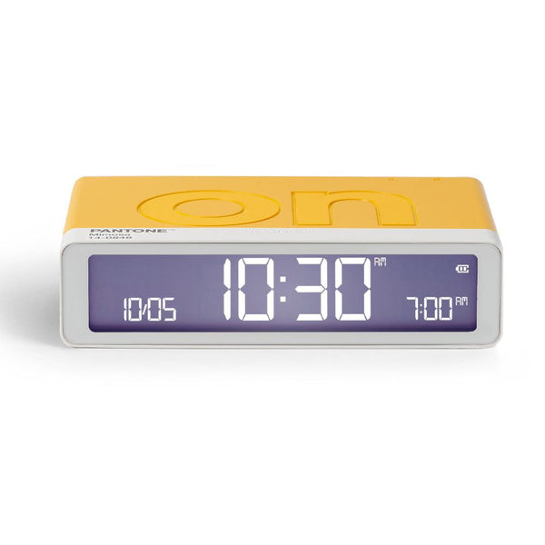 Lexon Flip Classic Reversible Alarm Clock PANTONE - Yellow