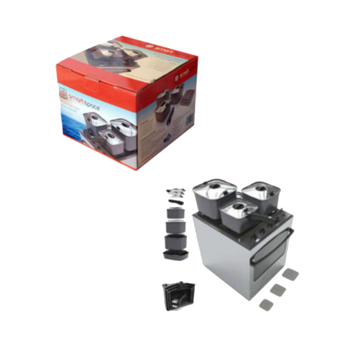 SmartSpace Stacking Square Pots Cookware Saveplace