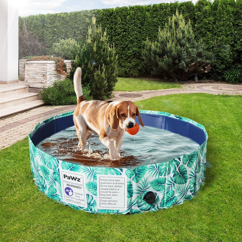 Pawz 100cm Pet Dog Swimming Pool Cat Portable Bath Tub Shower Washing Folding