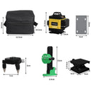 Traderight Laser Level Green Light 4D 16 Lines Self Leveling 360° Rotary Measure
