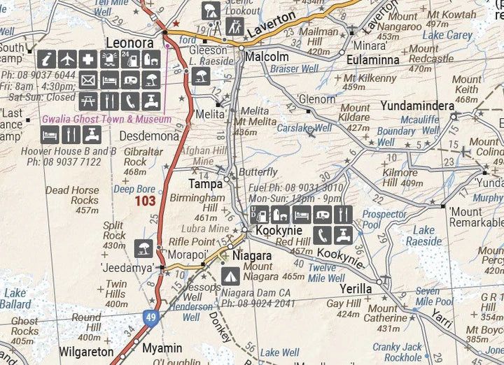 HEMA GREAT DESERT TRACKS WESTERN MAP