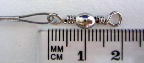 6 x Surecatch 6 Inch x 40lb Clear Wire Fishing Trace with Swivels and Snaps