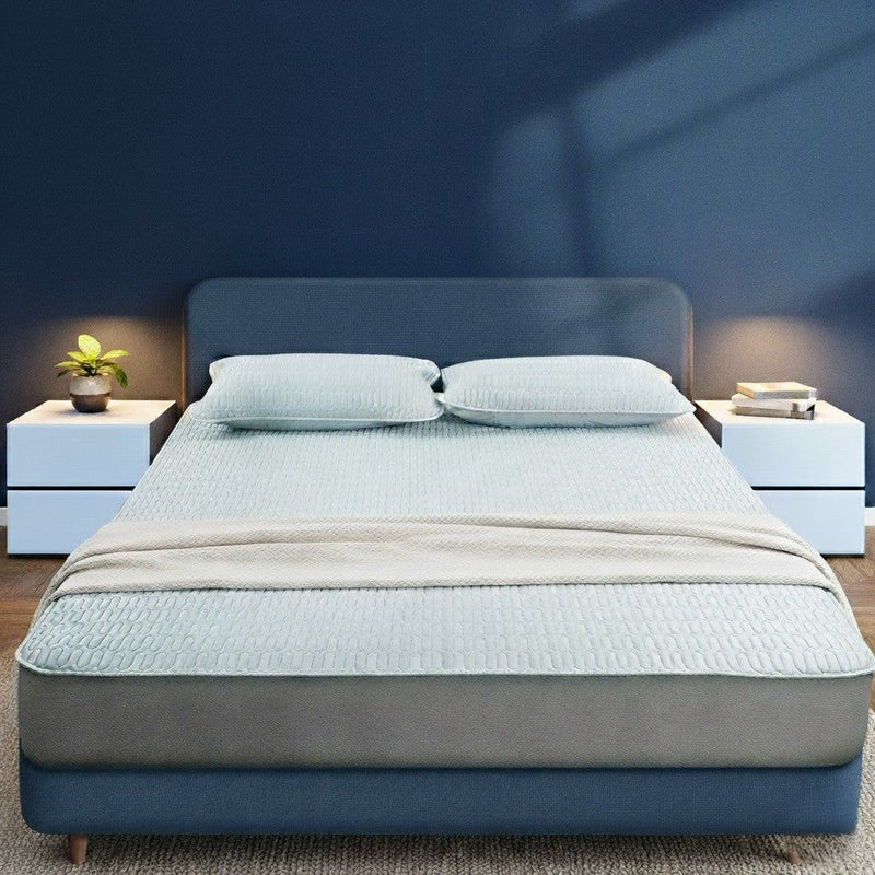Dreamz Latex Cooling Bed Sheet Set Fitted Pillowcase Washable Summer 3Pcs Queen