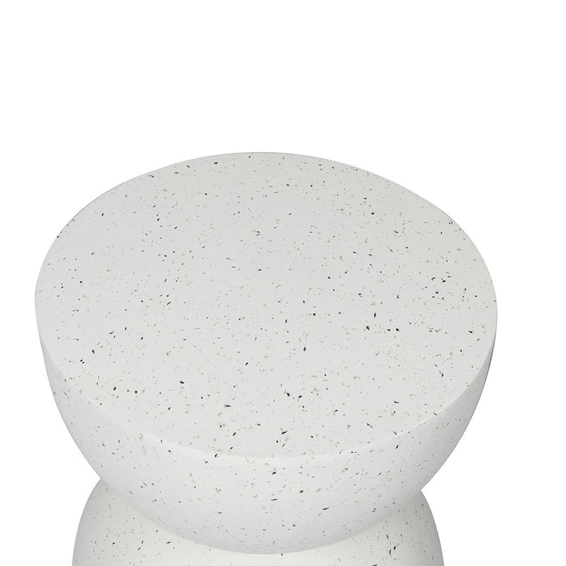 Levede Side Table Terrazzo Coffee End Tables Hourglass Magnesia Stool Stand 40cm