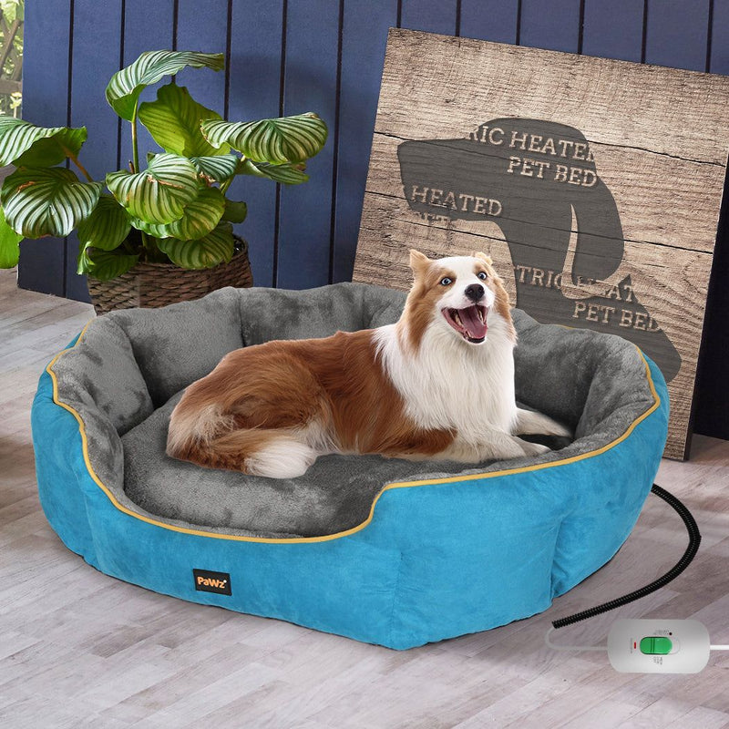 Pawz Electric Pet Heater Bed Heated Mat Cat Dog Heat Blanket Removable Cover XL