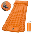 Sleeping Pad with Built-In Pillow Pump Orange