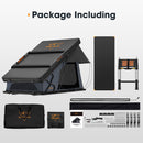 San Hima Kalbarri X Rooftop Tent Hardshell With Ladder 4x4 + 120W Solar Panel