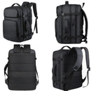Expandable 17-Inch Laptop Backpack for Men 11 Pockets Black