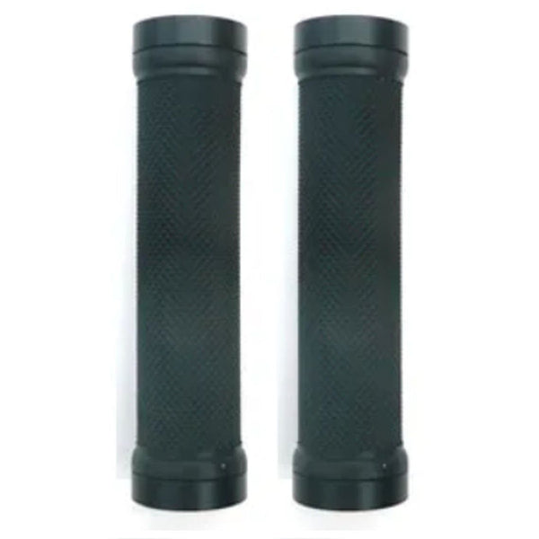 Trigram Lock-on Bike Grips Kraton Rubber 130mm with 2 side lock rings Black