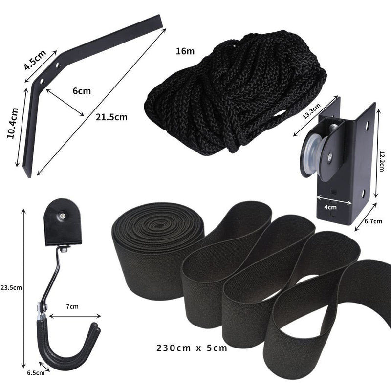 Monvelo Kayak Hoist Pulley 54kg Bike Holder Lift Garage Ceiling Storage Rack